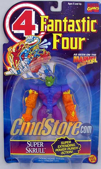 SUPER SKRULL W/Extending Power Punch 6" Action Figure FANTASTIC FOUR ANIMATED SERIES Marvel Toy Biz Toy