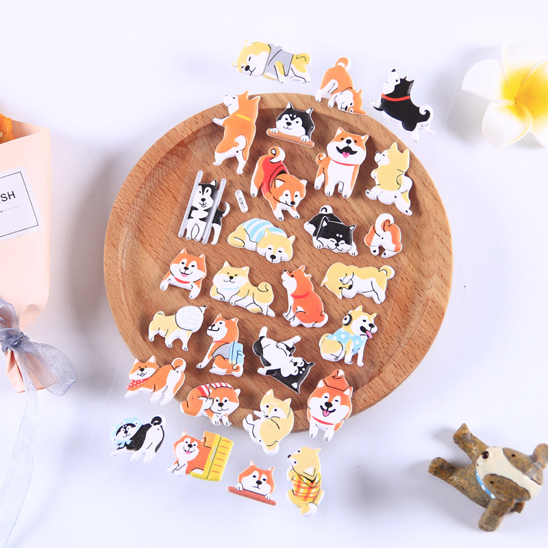 4 pieces Animals Dogs Cartoon Stickers For Bike Laptop Luggage Skateboard Girls Funny Graffiti Sticker Kids Classic Toy bubble puffy stickers