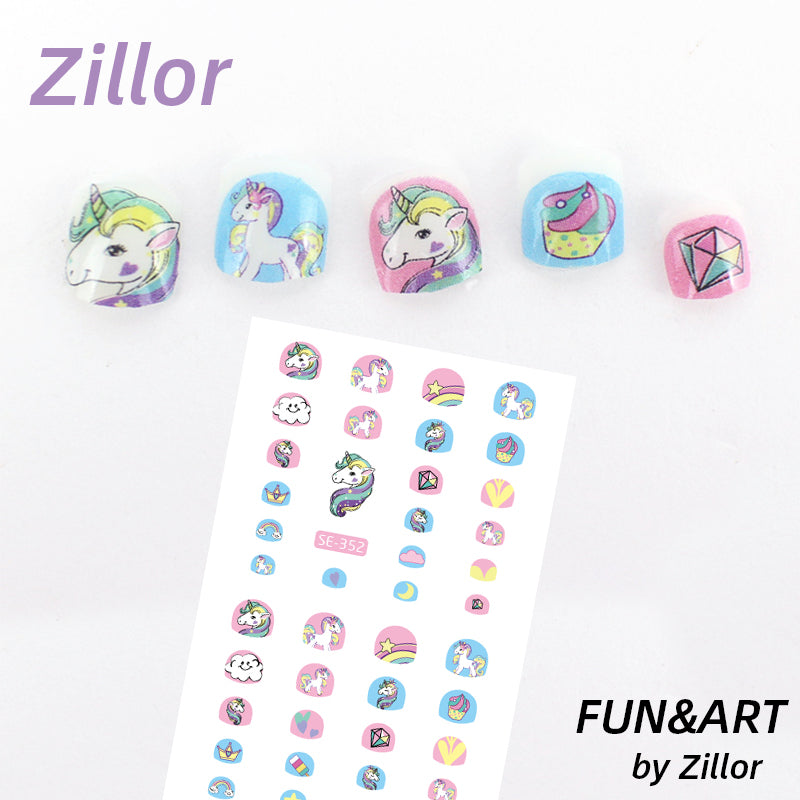6 pieces SE Unicorn nail stickers by zillor