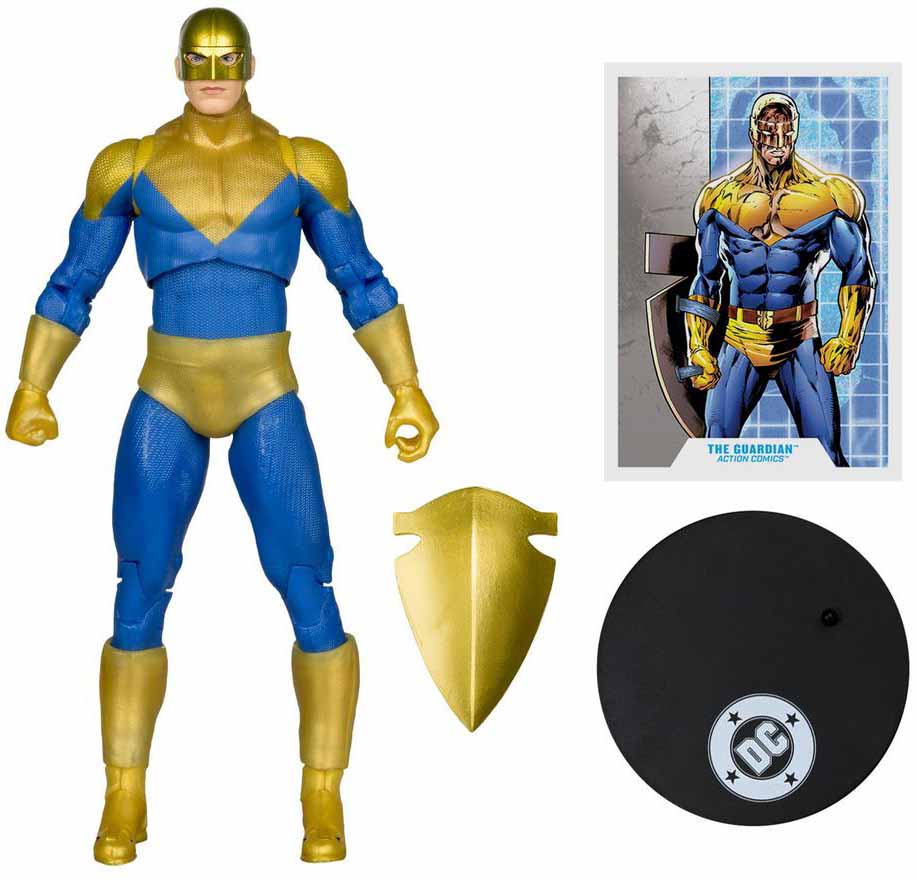 DC Multiverse Action Comics 6 Inch Action Figure Exclusive - The Guardian Red Platinum
