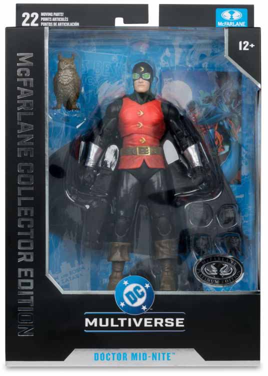 DC Multiverse Collector 6 Inch Action Figure Justice Society of America Exclusive - Doctor Mid-Nite Platinum