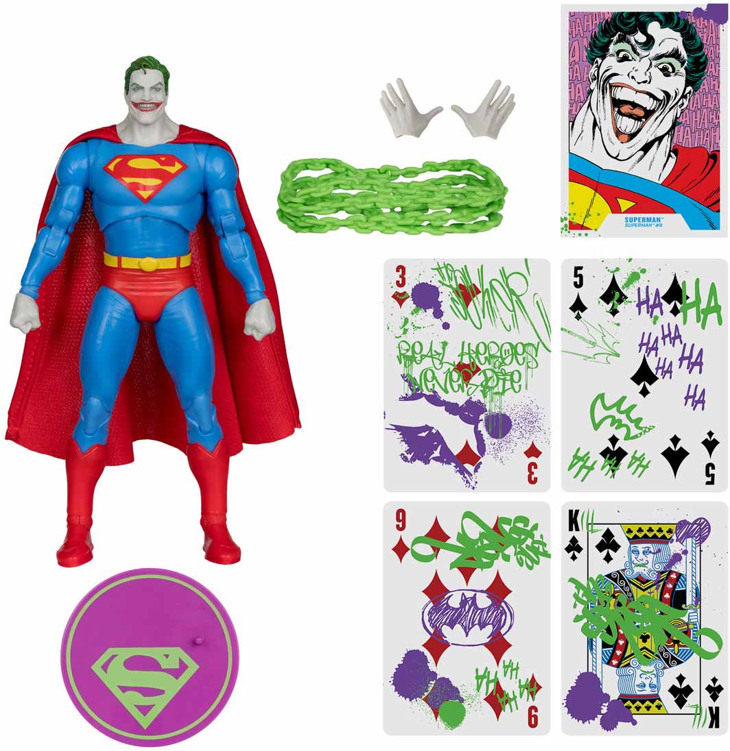DC Multiverse Superman #9 7 Inch Action Figure Exclusive - Superman Jokerized Gold Label