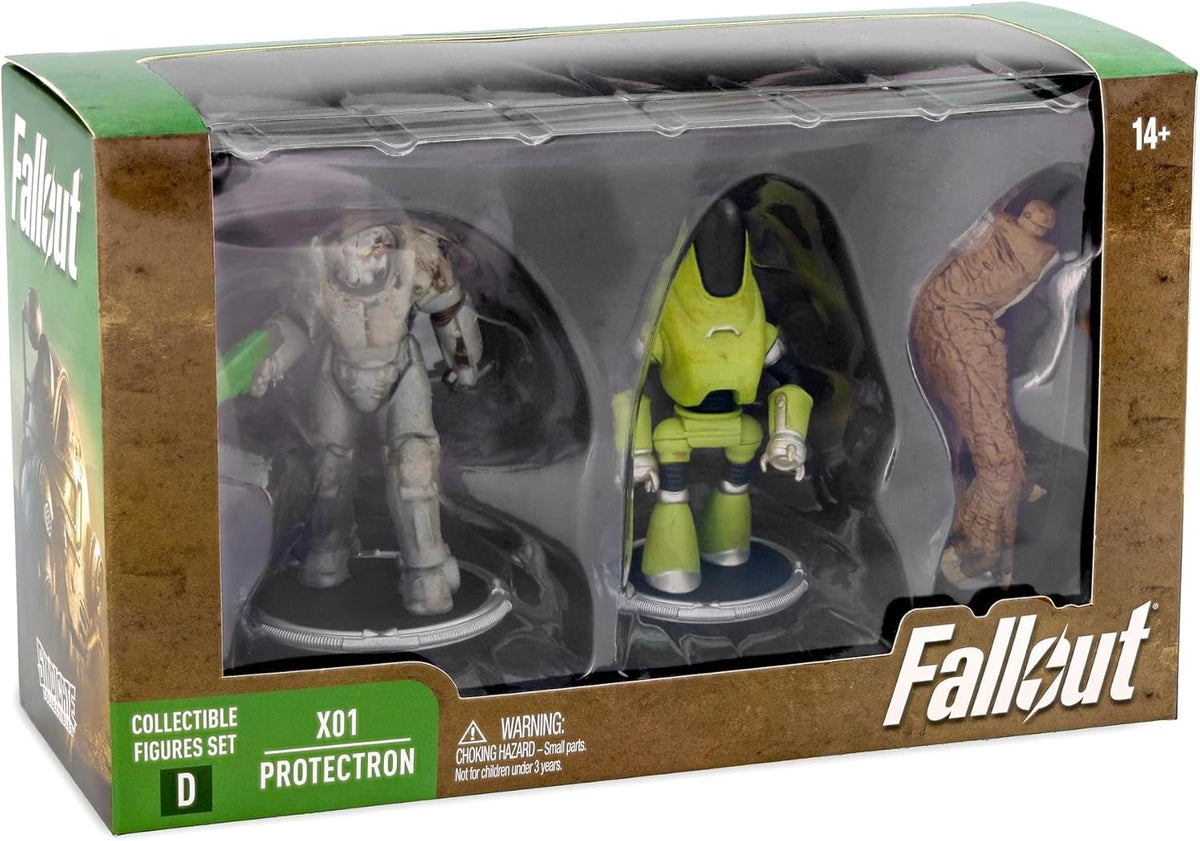 Fallout 3 Inch Mini Figure BAF Deathclaw 2-Pack - X01 Power Armor and Protectron