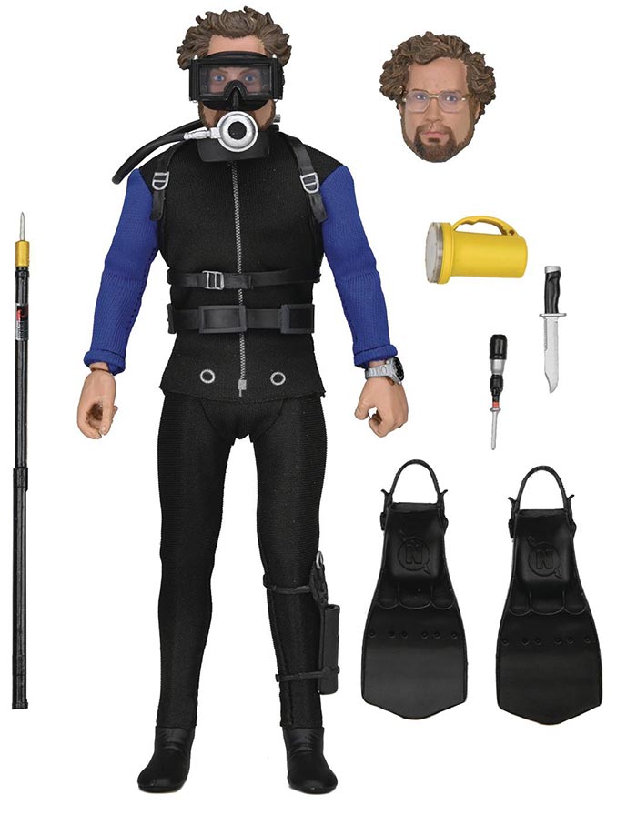 Jaws 8 Inch Action Figure Clothed Series - Shark Cage Hooper
