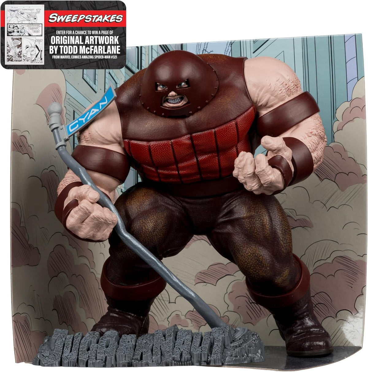 Marvel Collectible 1/10 Scale 7 Inch Statue Figure Posed Scene Exclusive - THE JUGGERNAUT (Spider-Man #16) Gold Label