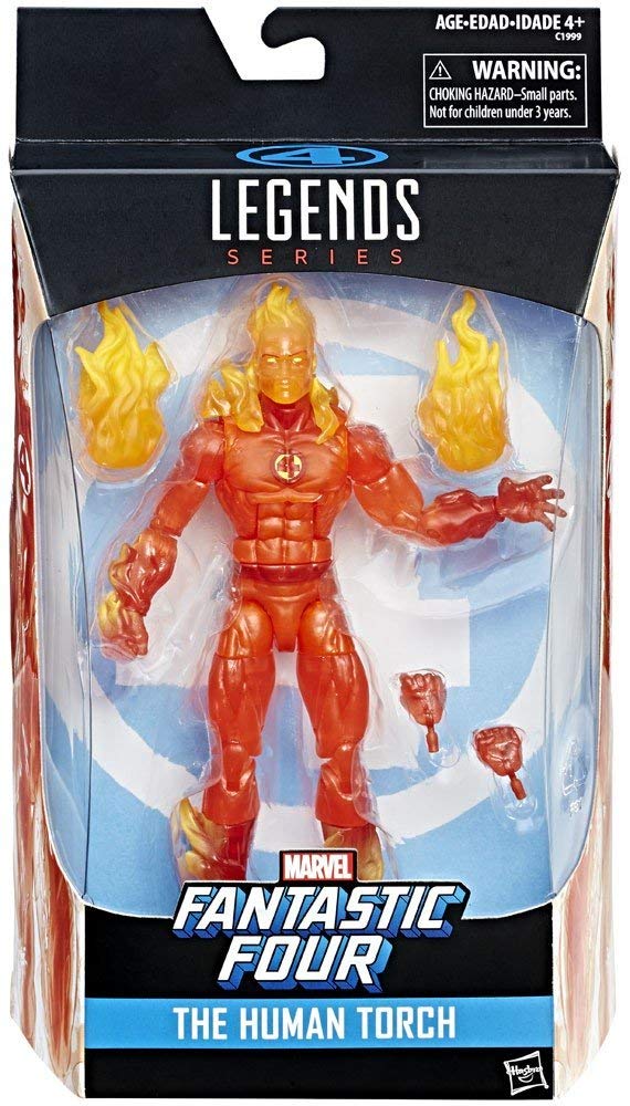 Marvel Legends 6 Inch Action Figure Exclusive - Human Torch (Sub-Standard Packaging)