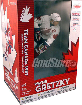 McFarlane NHL Deluxe Action Figures Team Canada Series: Wayne Gretzky White Jersey