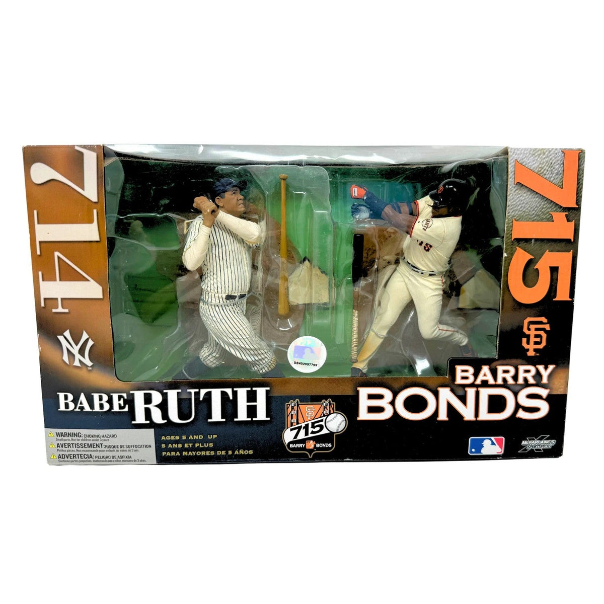 MLB Baseball Sportpicks 6 Inch Static Figure 2-Pack - Babe Ruth / Barry Bonds