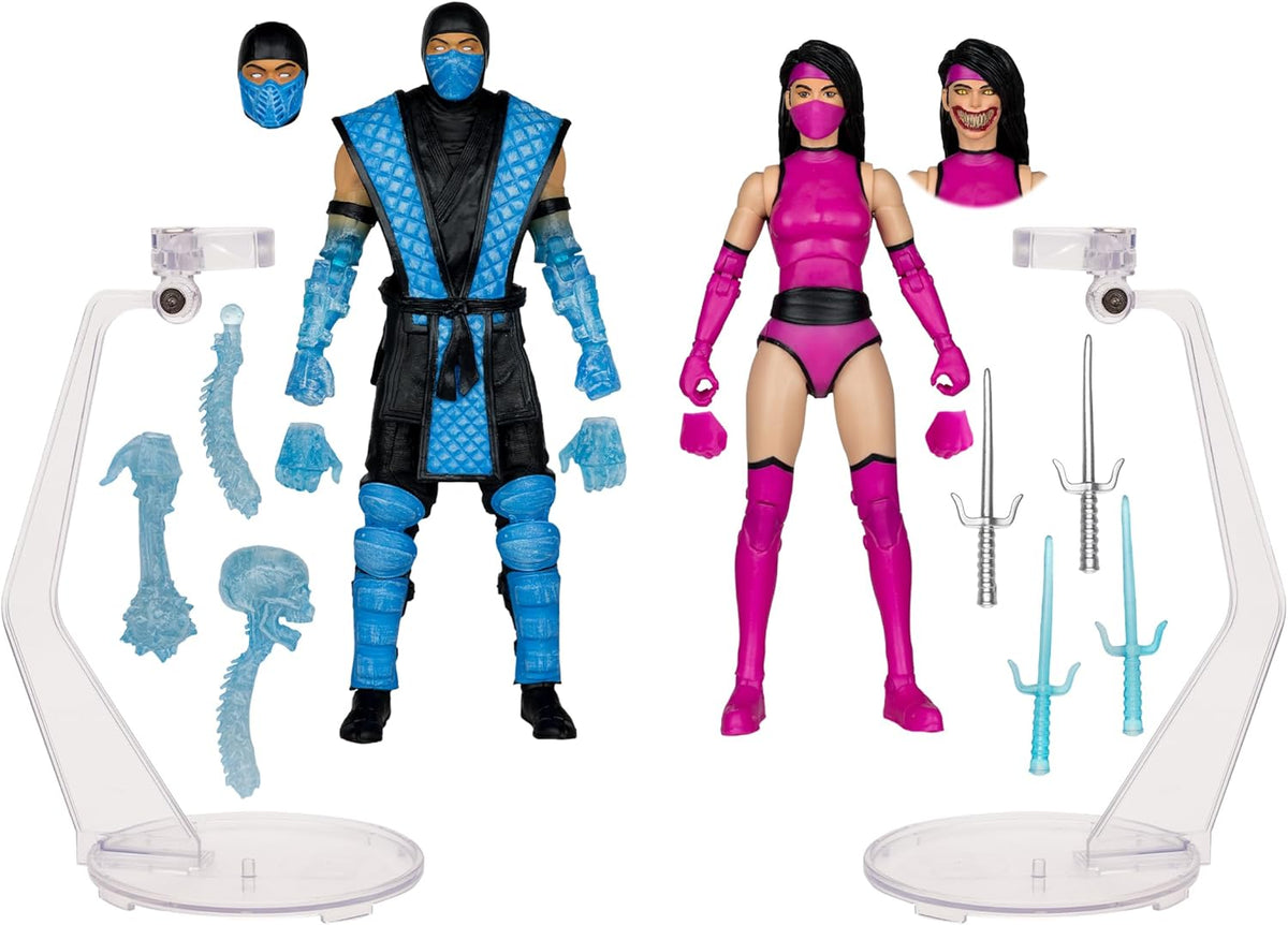 Mortal Kombat Klassic 7 Inch Action Figure 2-Pack - Sub-Zero vs Mileena