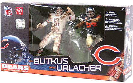 NFL Football 6 Inch Action Figure 2-Pack Series - Dick Butkus / Brian Urlacher Chicago Bears