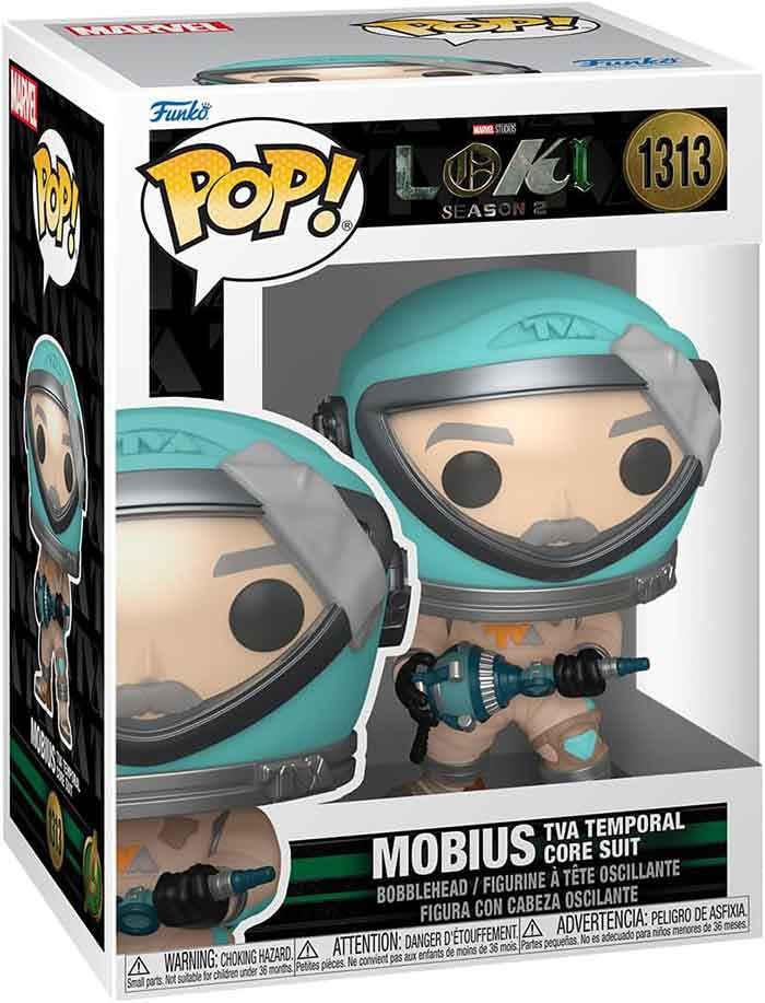 Pop Marvel Loki 3.75 Inch Action Figure - Mobius TVA Temporal Core Suit #1313