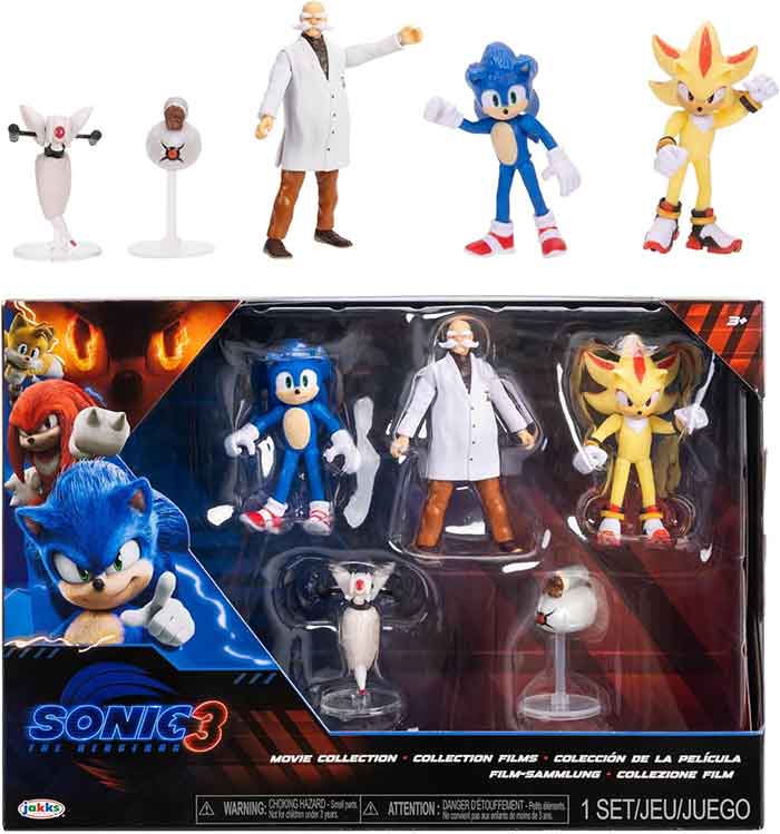 Sonic The Hedgehog Movie 3 Inch Mini Figure Wave 3 - 5-Pack Bundle