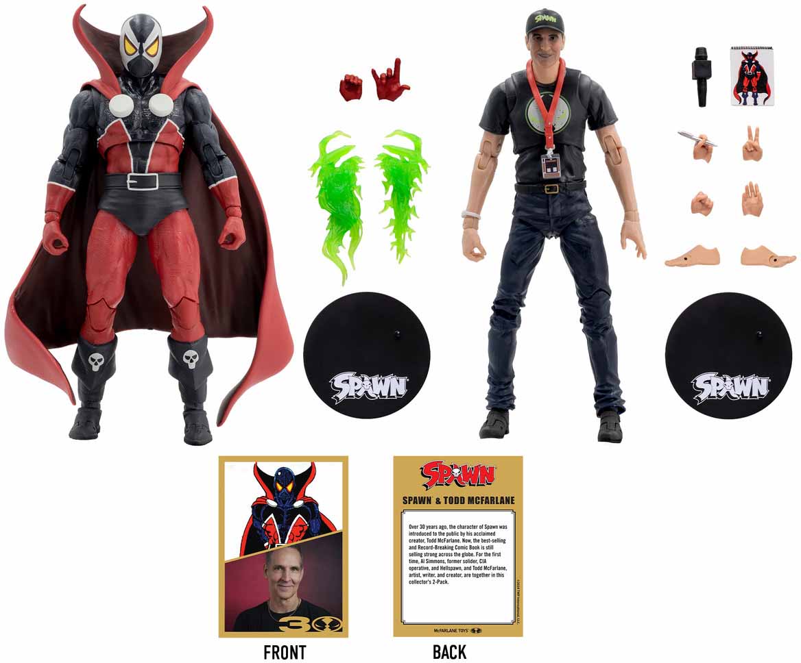 Spawn 30th Anniversary 7 Inch Action Figure 2-Pack - Spawn & Todd McFarlane