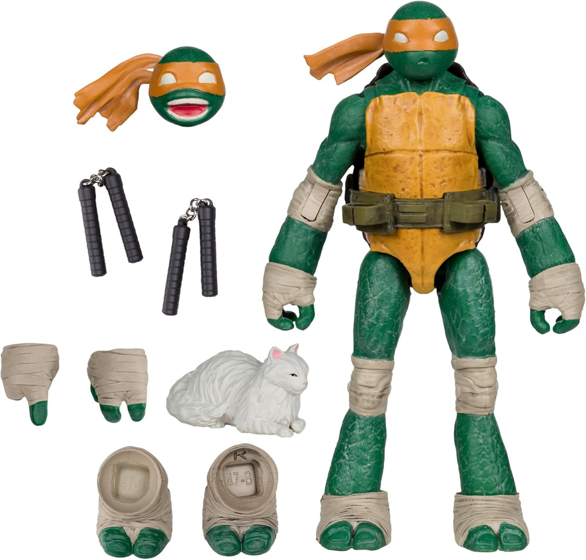 Teenage Mutant Ninja Turtles 5 Inch Action Figure Page Punchers Wave 2 - Michelangelo