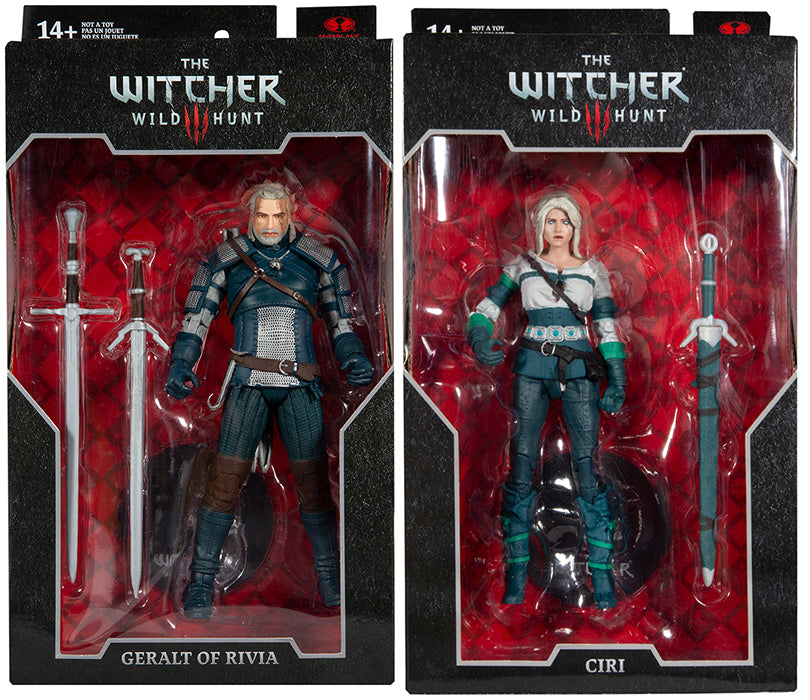The Witcher Wild Hunt III 7 Inch Action Figure Wave 3 - Set of 2 (Geralt Viper Armor - Ciri Elder Blood)