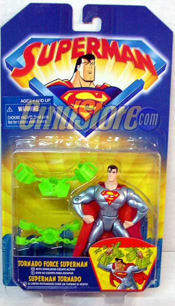 TORNADO FORCE SUPERMAN Animated Series DC Comics Action Toy Figure (Shelf Wear Packaging)