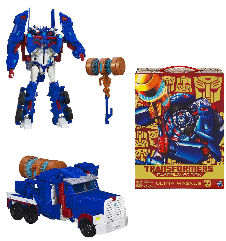 Transformers 9 Inch Action Figure Platinum Edition - Platinum Ultra Magnus (Sub-Standard Packaging)