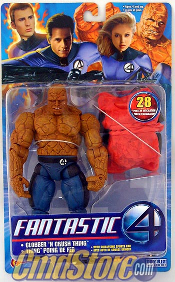 THING Clobber 'n Crush 6" Action Figure FANTASTIC FOUR MOVIE Asst. 2 Toy Biz (Shelf Wear Packaging)