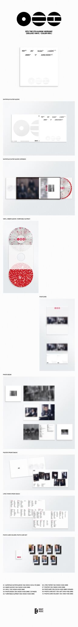 BTS 5th Album ‘ARIRANG’ (Deluxe Colour Vers.) - BTS [Colour Vinyl]