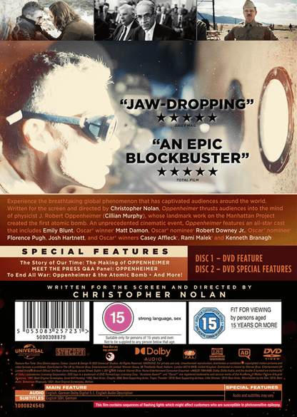 Oppenheimer - Christopher Nolan [DVD]
