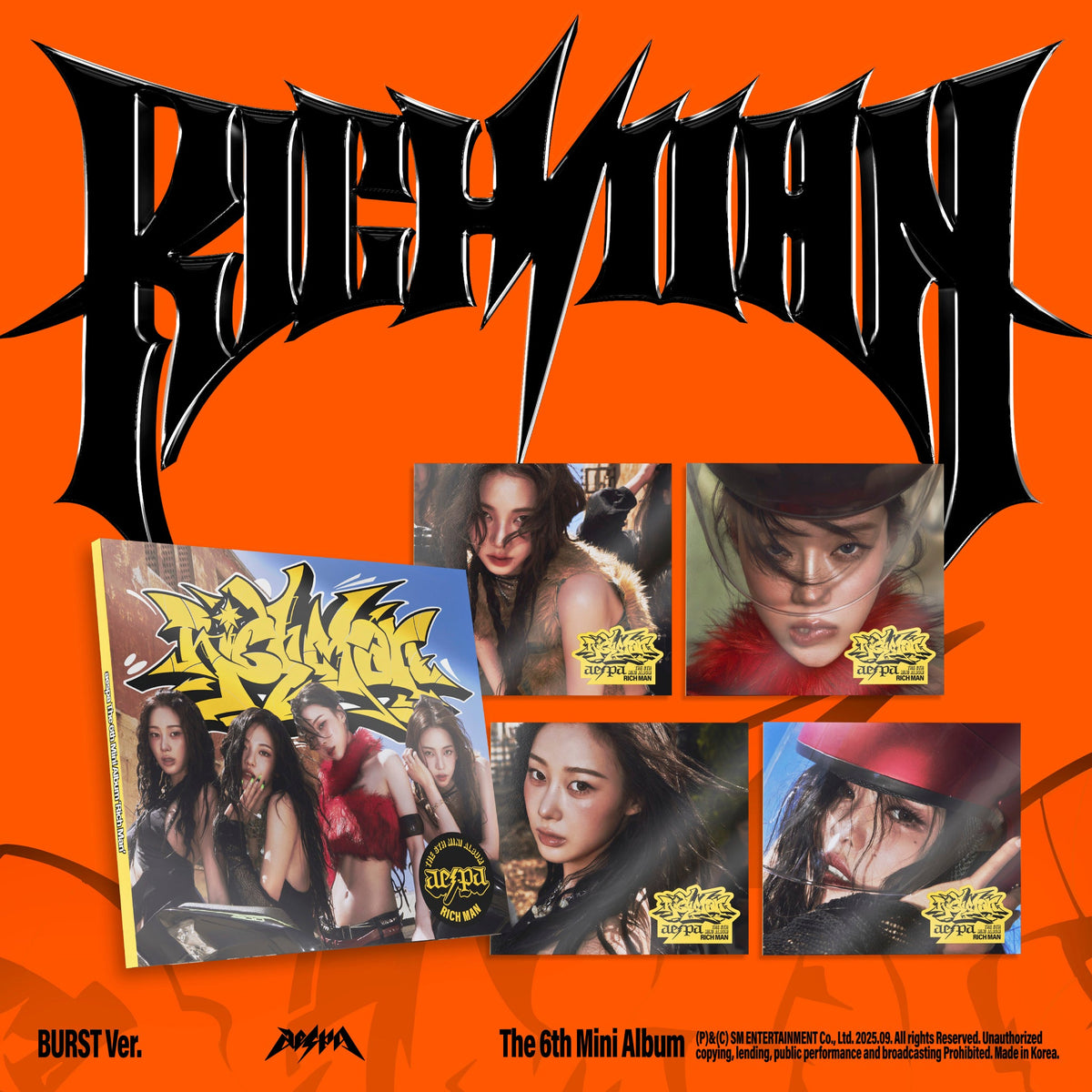 The 6th Mini Album ‘Rich Man’ BURST Ver. /  GISELLE Ver. - aespa [CD]