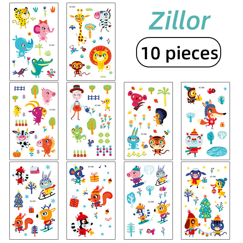 10 pieces Forest Animal tattoo stickers by zillor