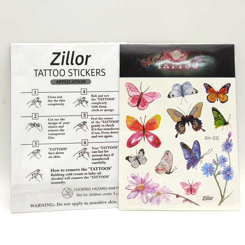24 pieces RH butterfly tottoo stickers by zillor