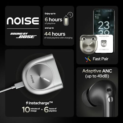 Noise Master Buds Truly Wireless Bluetooth Earbuds - Titanium [Accessories]