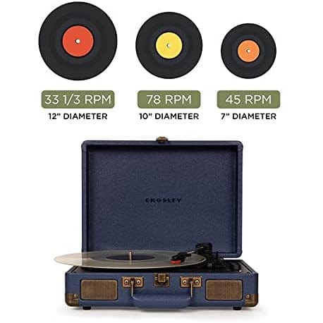 Crosley Cruiser Plus - Bluetooth Turntable (Navy) [Tech & Turntables]