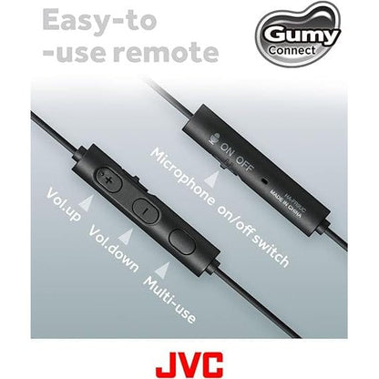 JVC HA-FR9UC-B Gumy Connect USB-C™ Earphones, Black [Accessories]