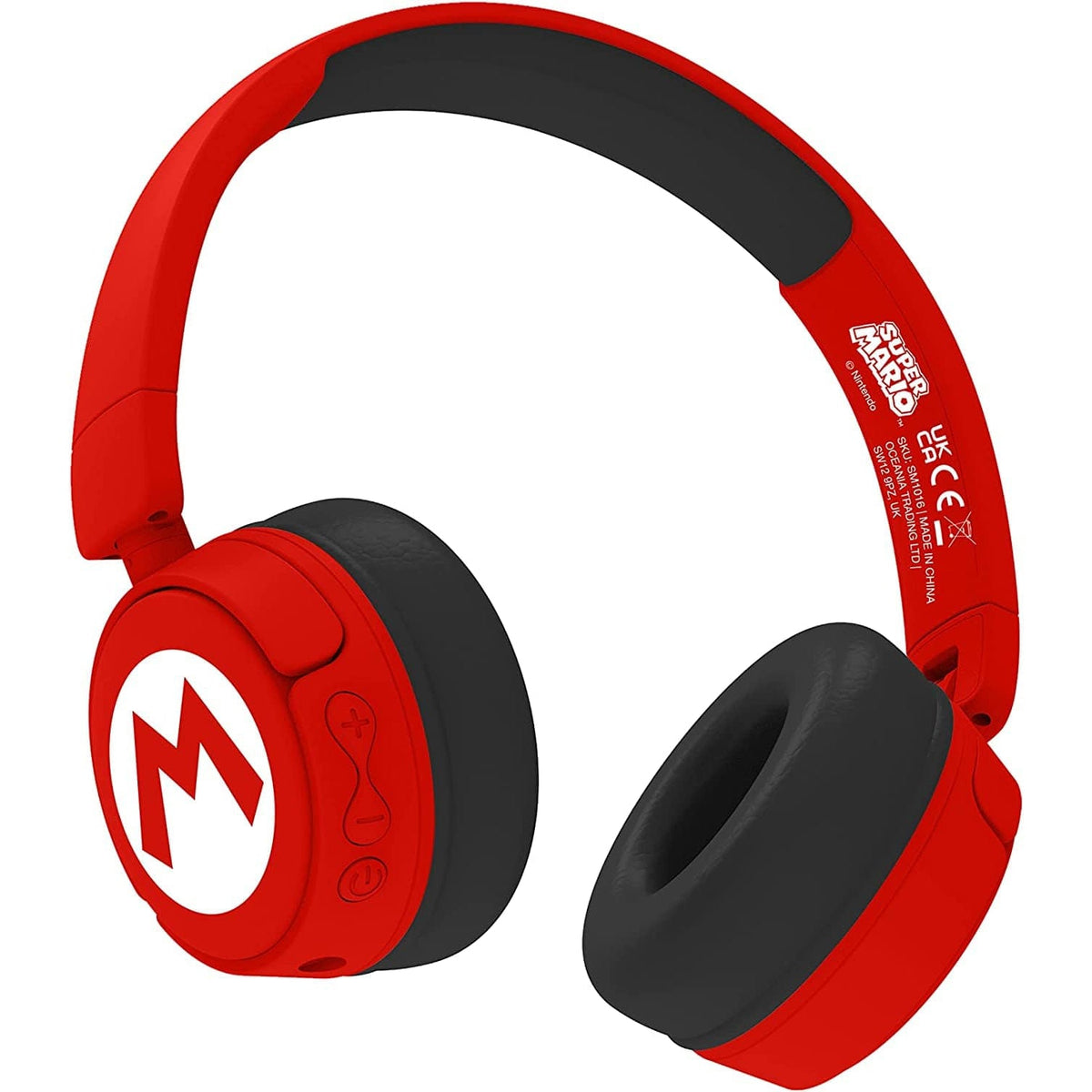Super Mario Wireless Kids Headphones - Red [Accessories]