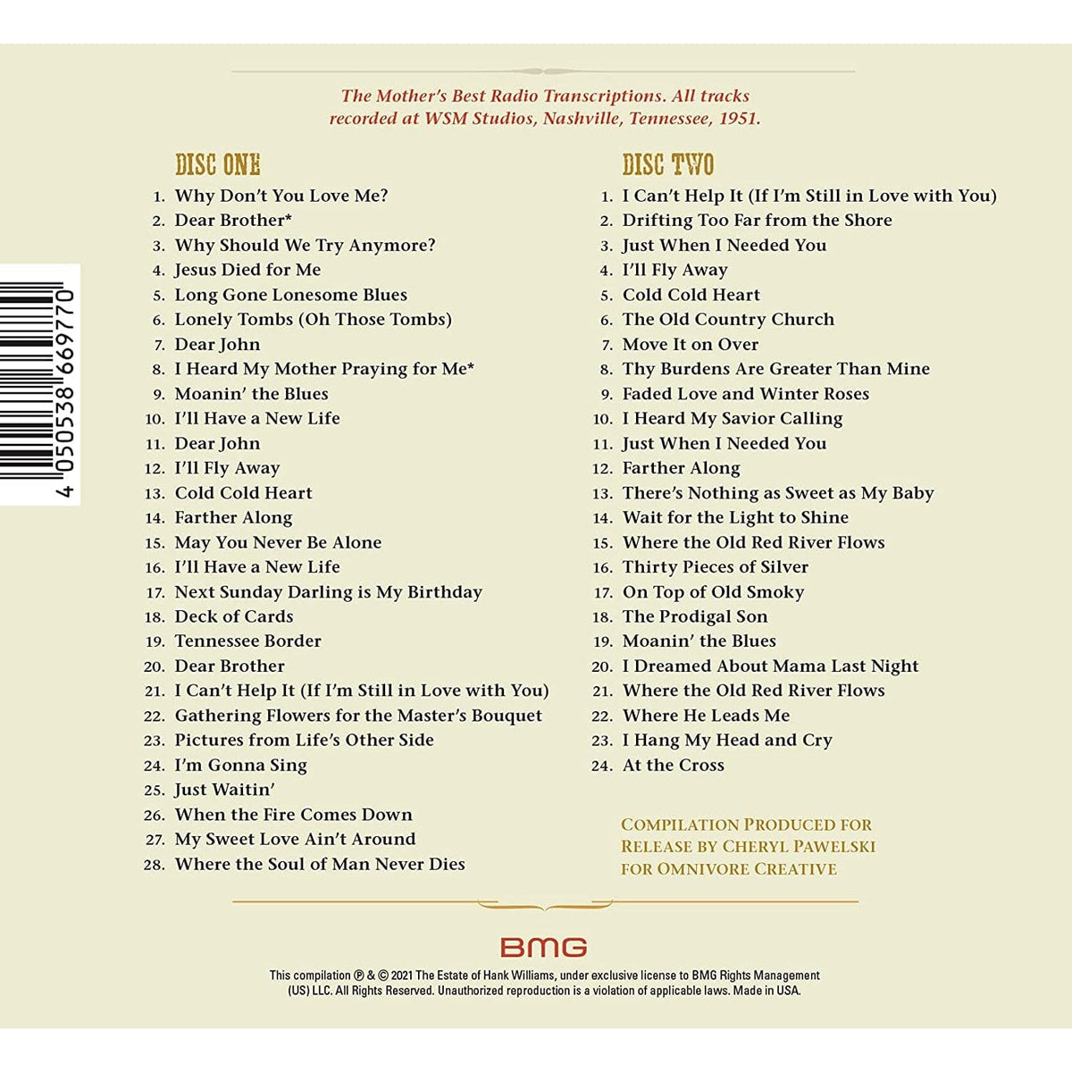 Pictures from Life's Other Side - Volume 3 - Hank Williams [CD]