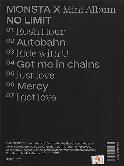 No Limit (Limited Version) - Monsta X [CD]