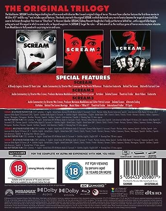Scream: The Original Trilogy - Wes Craven [4K UHD]