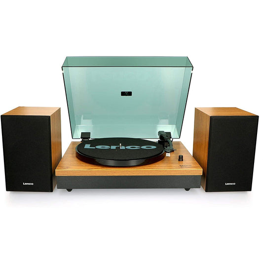 Lenco LS-300 – Bluetooth Turntable With Speakers (Wood) [Tech & Turntables]