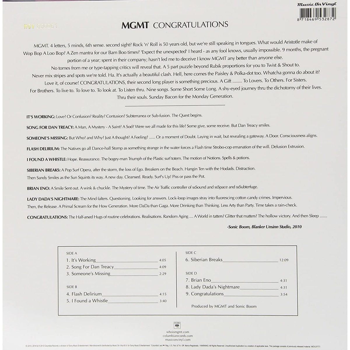 CONGRATULATIONS - MGMT [VINYL]