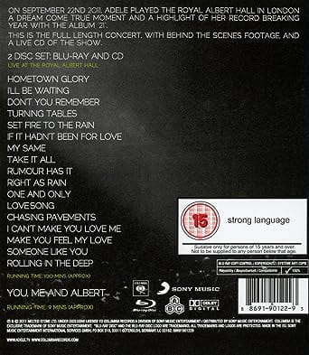 Live At The Royal Albert Hall -Adele [Blu-Ray]