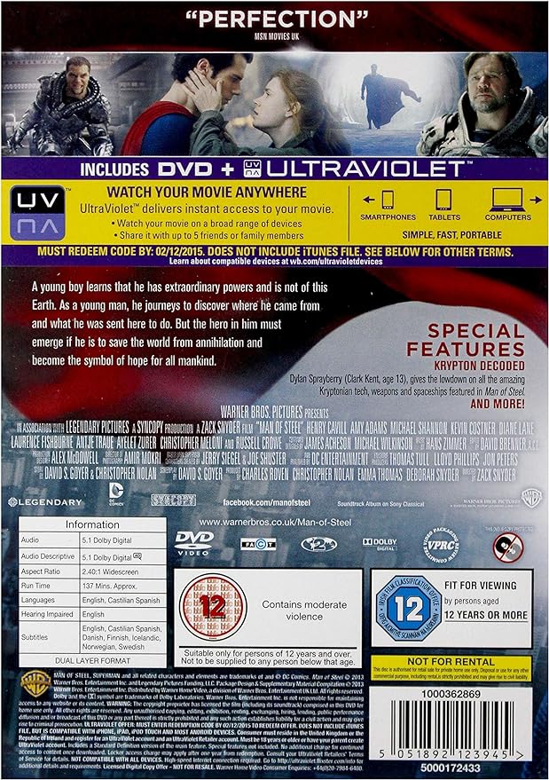 Man of Steel - Zack Snyder [DVD]