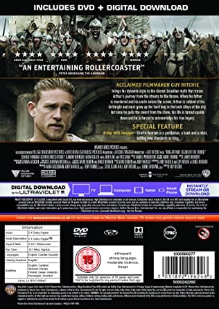 King Arthur: Legend of the Sword - Guy Ritchie [DVD]