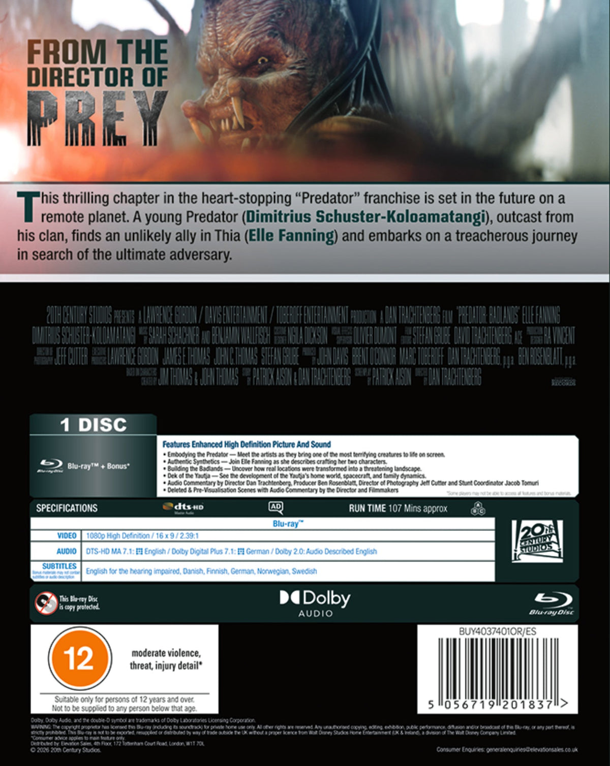 Predator: Badlands - Dan Trachtenberg [BLU-RAY]