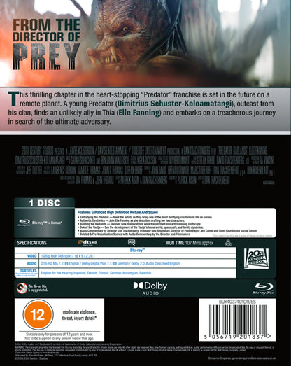 Predator: Badlands - Dan Trachtenberg [BLU-RAY]