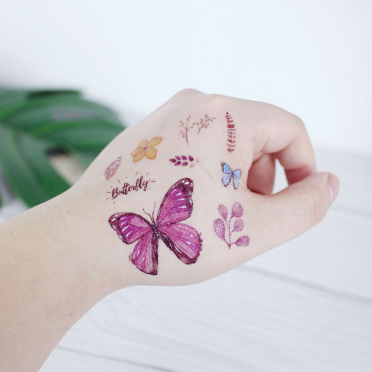 12 piece EC butterfly kids tattoo sticker
