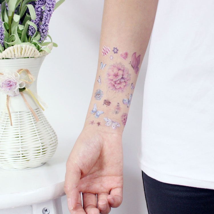 12 piece EC butterfly kids tattoo sticker