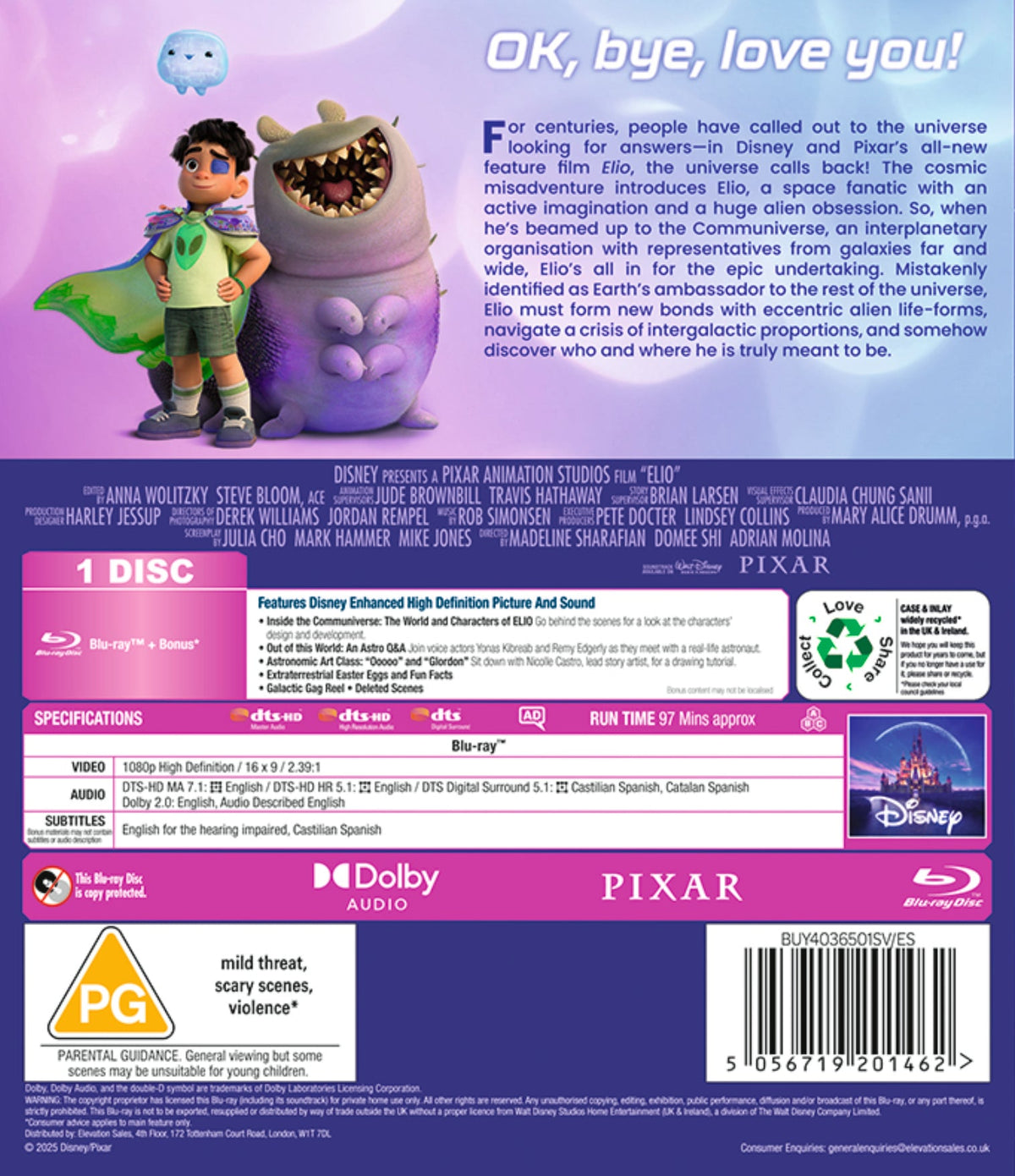 Elio - Adrian Molina [BLU-RAY]