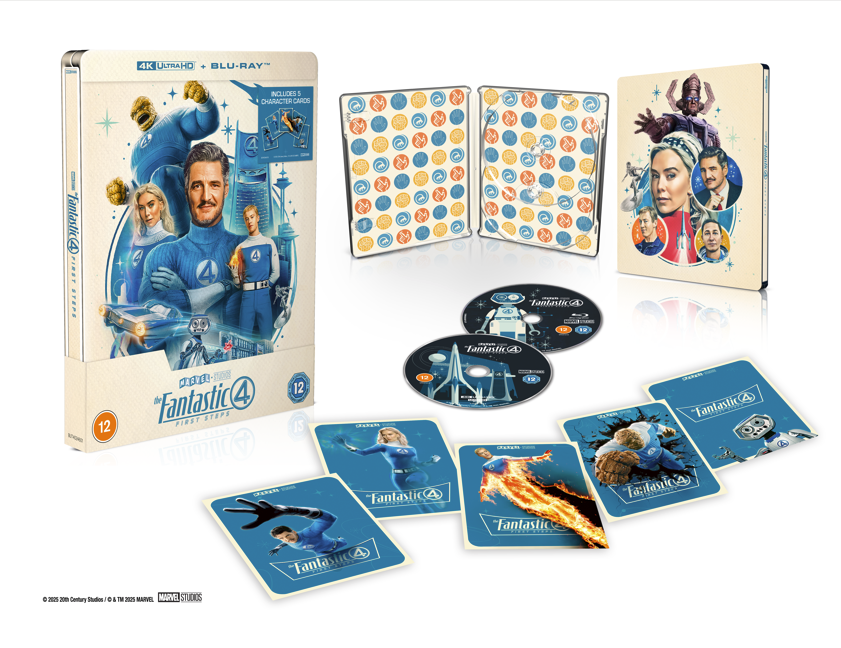 The Fantastic Four: First Steps (Steelbook with 5 x Collectible Character Artcards) - Matt Shakman [4K UHD]