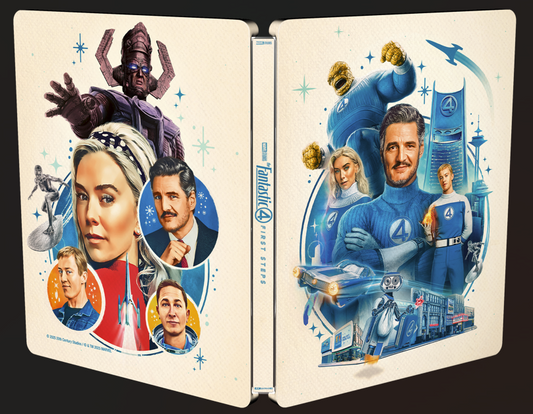 The Fantastic Four: First Steps (Steelbook with 5 x Collectible Character Artcards) - Matt Shakman [4K UHD]