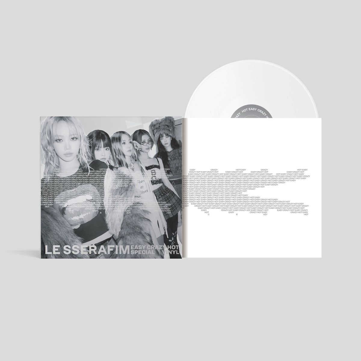 EASY-CRAZY-HOT SPECIAL VINYL (SILVER WHITE Ver) - LE SSERAFIM [Colour Vinyl]