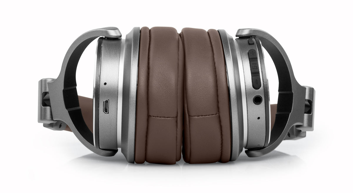 Muse Bluetooth headphone, Hands free, 30h battery, Adjustable and foldable headband - Brown [Accessories]