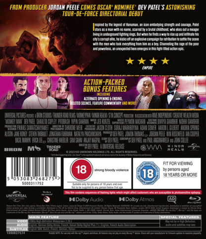 Monkey Man - Dev Patel [BLU-RAY]