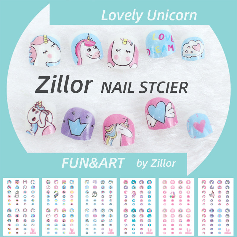 6 pieces SE Unicorn nail stickers by zillor